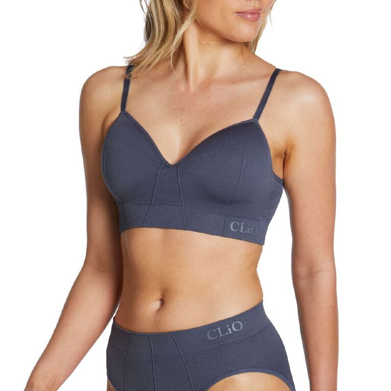 Clio Women's Moulded Bralette, Blue Dark, hi-res