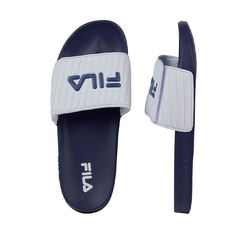 Fila Men's Cala Slides, Navy/White, hi-res