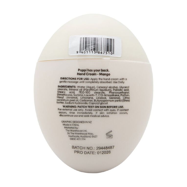Poppi Hand Cream Cream 50ml, , hi-res