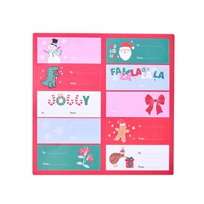 Value Christmas Gift Tag Stickers 50 Pack