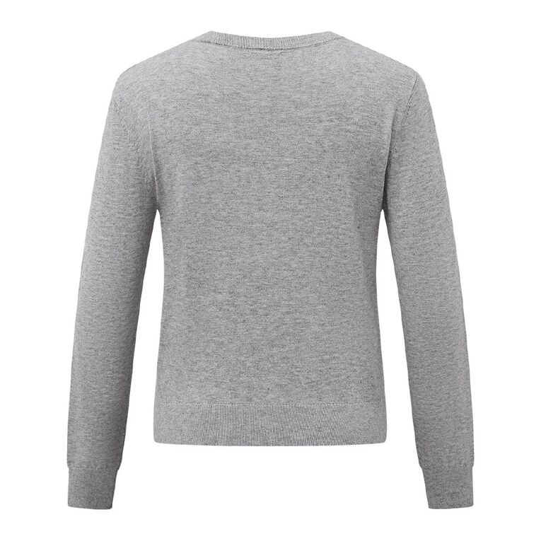 H&H Women's Essential Cardigan, Grey Marle, hi-res