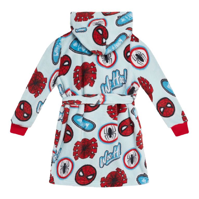 Spider-Man Boy's Coral Fleece Robe, Blue Light, hi-res