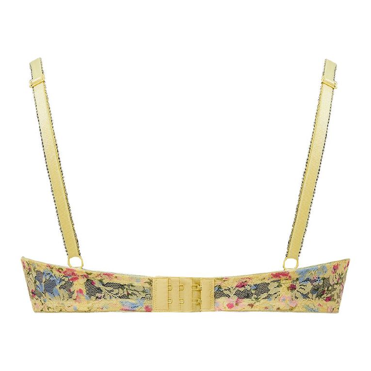 H&H Women's Poppy Lace Contour Bra, Yellow Mid S26 PRINT, hi-res