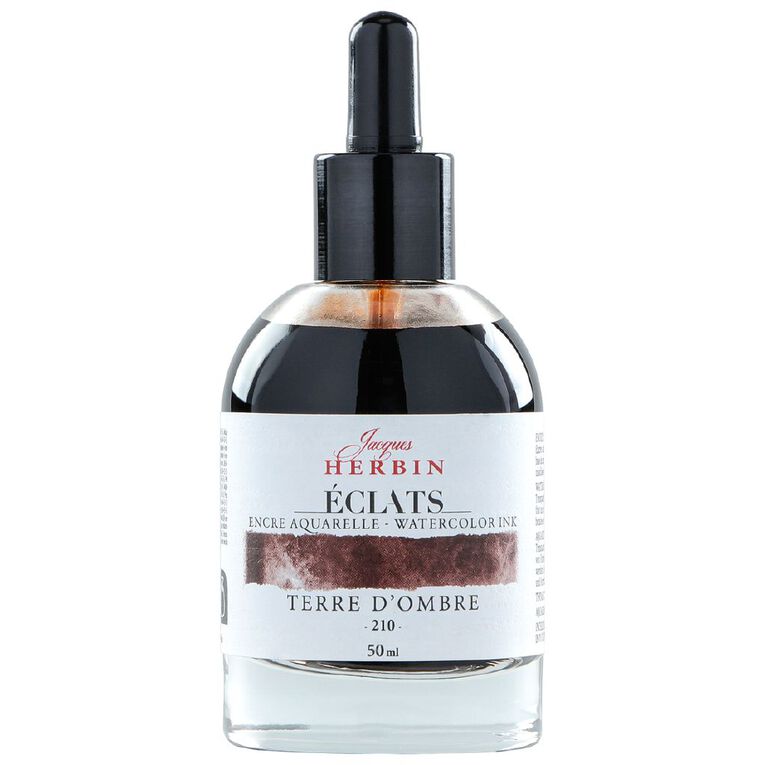 Jacques Herbin Eclats Watercolour Ink 210 Umber 50ml, , hi-res