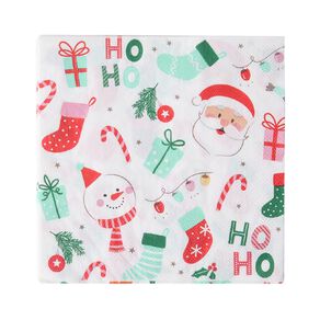 Wonderland Fun Festive Hohoho Napkins 20 Pack