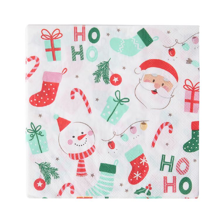 Wonderland Fun Festive Hohoho Napkins 20 Pack, , hi-res