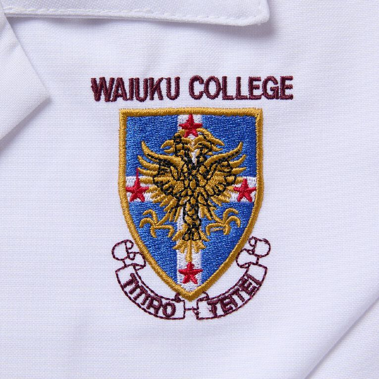Schooltex Waiuku Blouse with Trim, White, hi-res