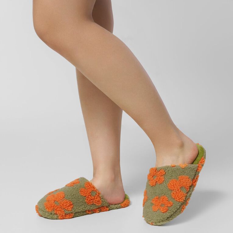 H&H Women's Baily Scuff Slippers, Green, hi-res