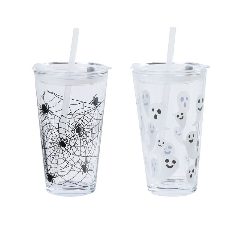 Scarehouse Halloween Drinks Tumbler with Straw Assorted, , hi-res