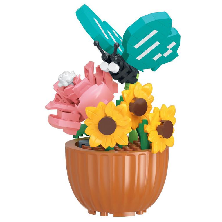 Play Studio Mini Building Blocks Flower Butterfly 151 Pieces, , hi-res