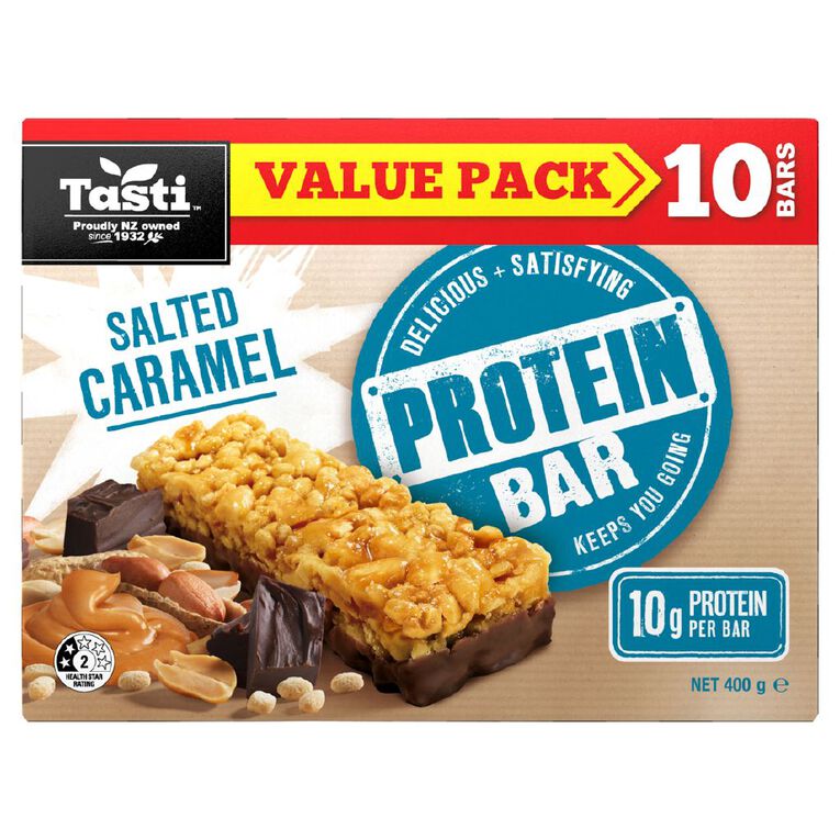 Tasti Protein Bar Salted Caramel 10 Pack, , hi-res