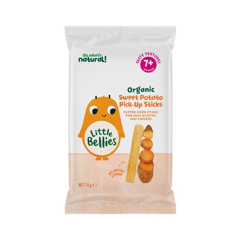 Little Bellies Organic Pick Up Sticks Sweet Potato 16g, , hi-res