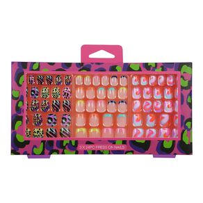 neon animal press on nails 1 each