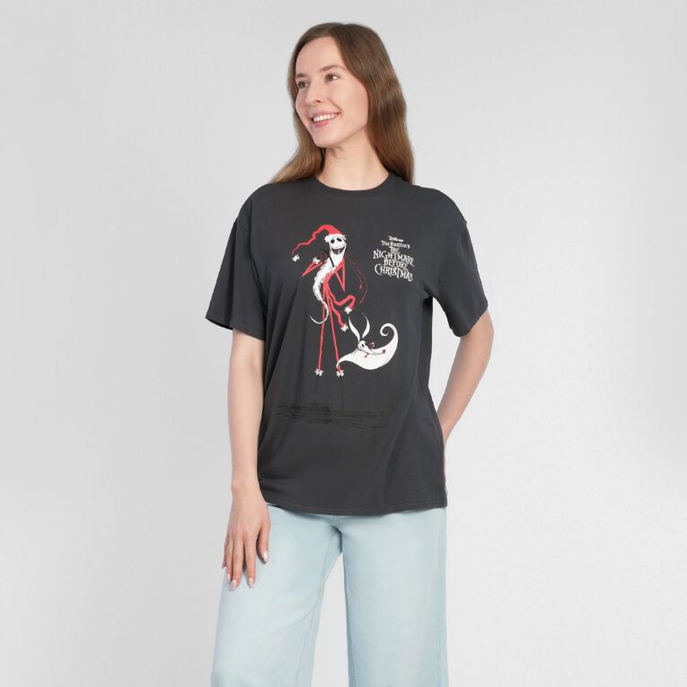 Disney Women's Nightmare Before Christmas Tee, Grey Dark, hi-res