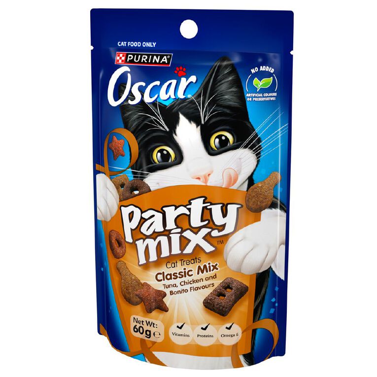 Oscar Party Mix Classics Cat Treats 60g, , hi-res