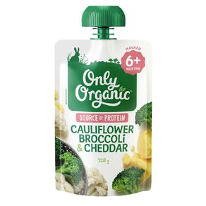 Only Organic Cauliflower Broccoli & Cheddar 6+ Months