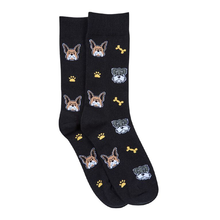 Sock Crew Novelty Crew Socks 1 Pack, Black BONES RC3, hi-res