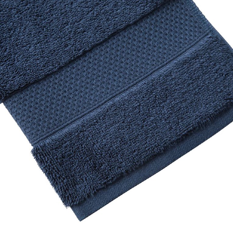 Living & Co Hotel Hand Towel Navy 33cm x 55cm, , hi-res