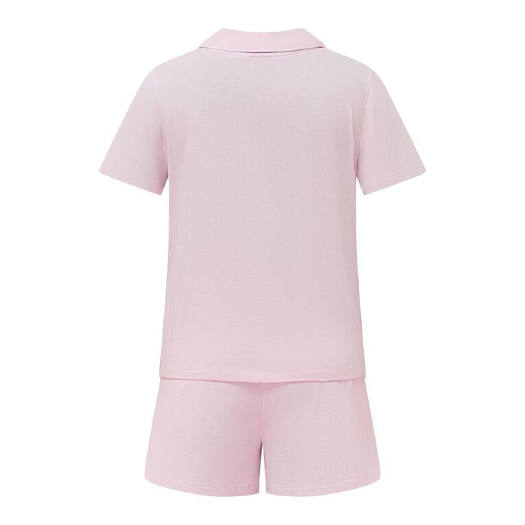 Wicked Women's Button Through Pyjama Set, Pink Light, hi-res