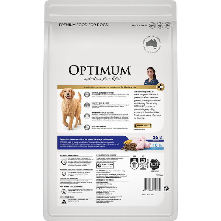 Optimum Dog Adult Chicken Vegetables Rice 3kg, , hi-res