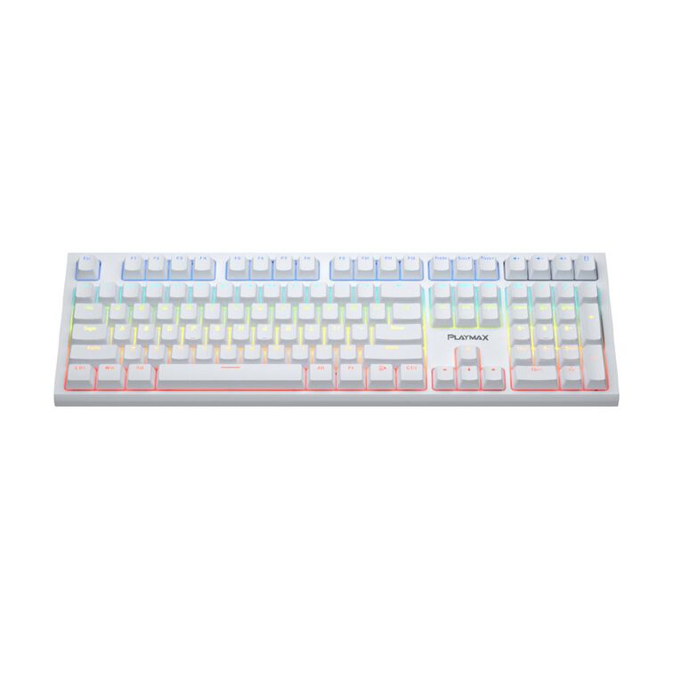 Playmax RGB Mechanical Gaming Keyboard With Key Caps White, , hi-res