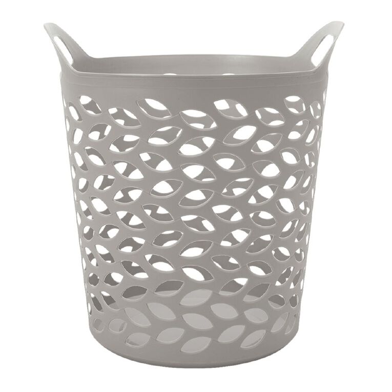 Living & Co Flexi Laundry Basket White, , hi-res