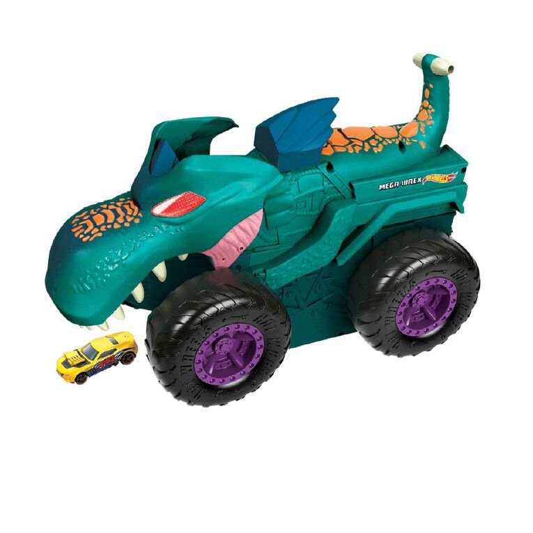 Hot Wheels Monster Trucks Car Chompin Mega T-Rex, , hi-res