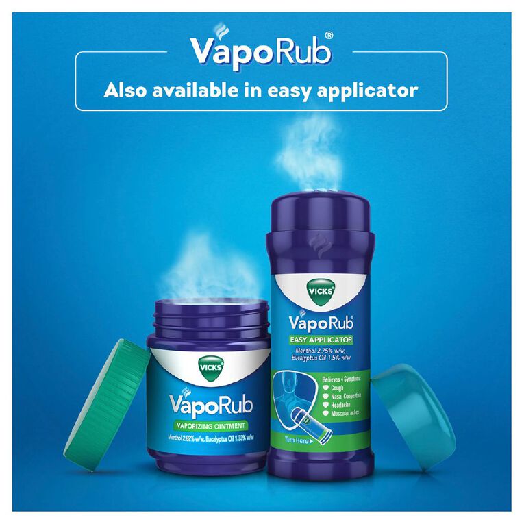 Vicks VapoRub Chest Rub and Vaporizing Ointment Decongestant 100g, , hi-res