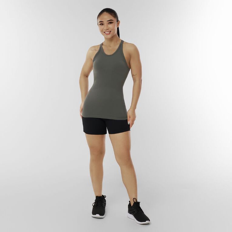 Active Intent Women's Seamless Slim Tank, Grey Dark, hi-res