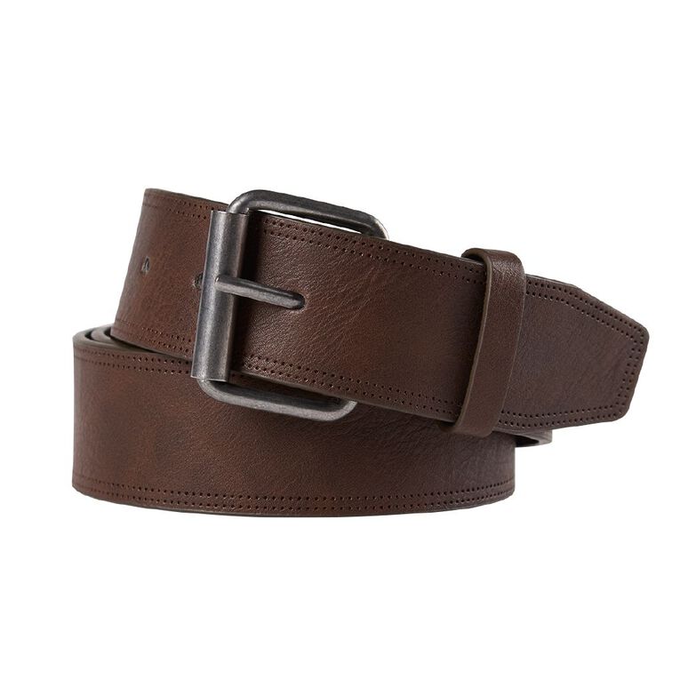 H&H Men's Leather Belt, Black, hi-res