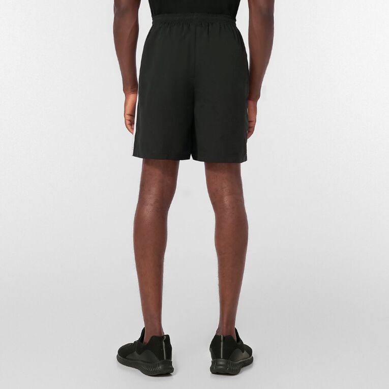 Active Intent Men's Stripe Detail Shorts, Black, hi-res