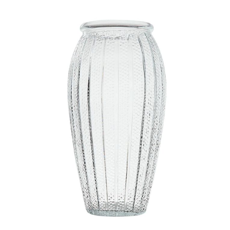 Living & Co Clear Glass Floral Vase 26cm, , hi-res