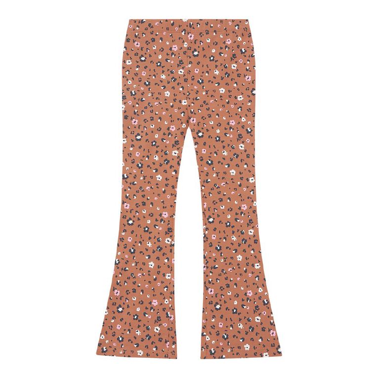 Young Original All Over Print Flare Legging, Brown Light, hi-res
