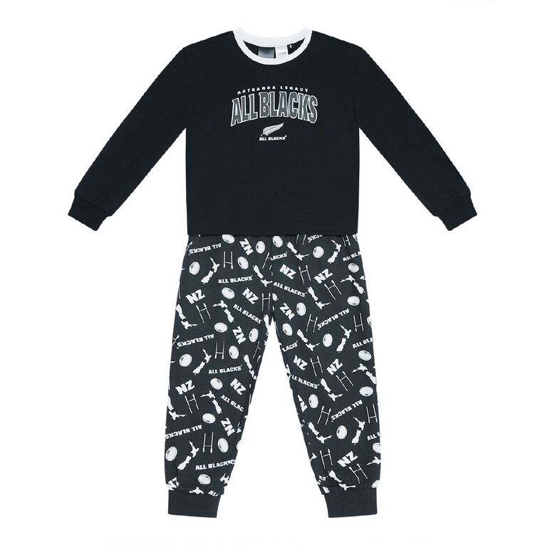 All Blacks Boys' Knit Pyjama Set, Grey Mid, hi-res