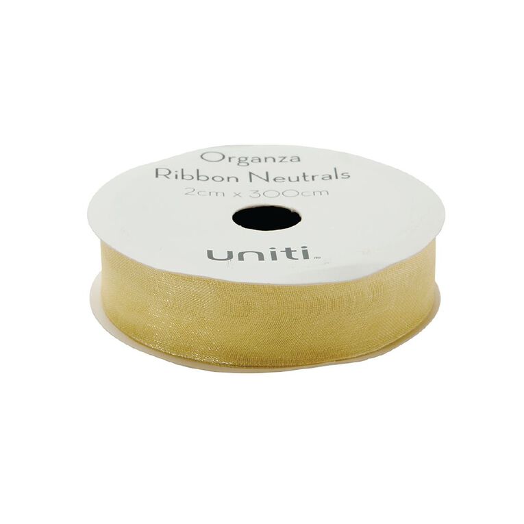 Uniti Organza Ribbon Neutrals 3m Assorted, , hi-res