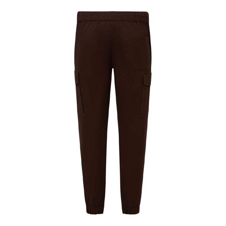 H&H Men's Cuffed Cargo Pants, Brown Dark, hi-res