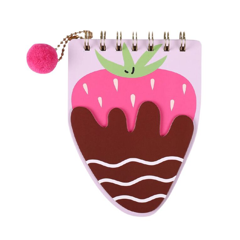 Kookie Strawberry Dipped in Chocolate Sprial Notebook Small, , hi-res