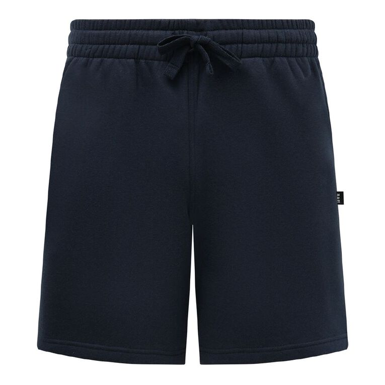 H&H Men's Plain Knit Shorts, Blue Dark, hi-res