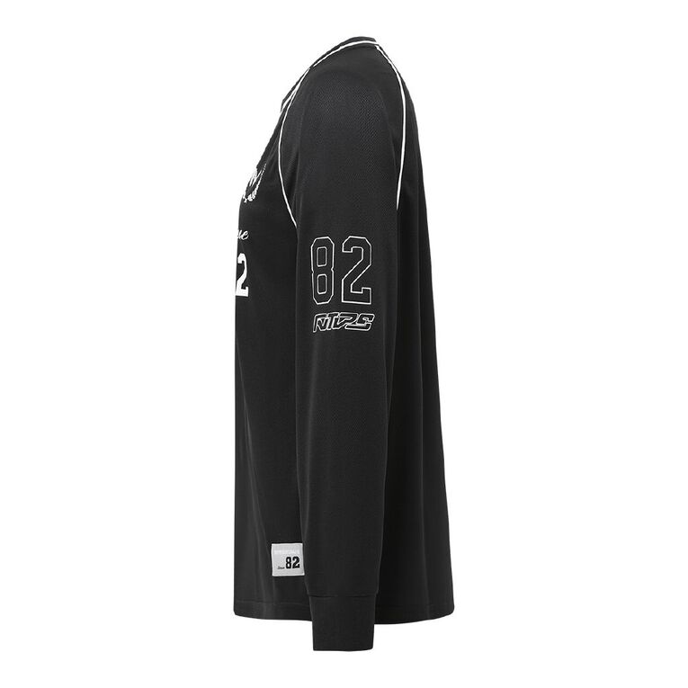 H&H Women's Long Sleeve Raglan Sports Tee, Black, hi-res