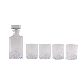 Living & Co Cut Glass Decanter and Tumbler Set Clear