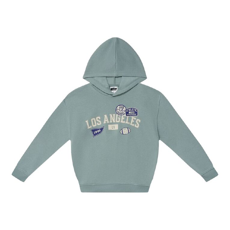Young Original Print Pullover Hoodie, Green Light, hi-res
