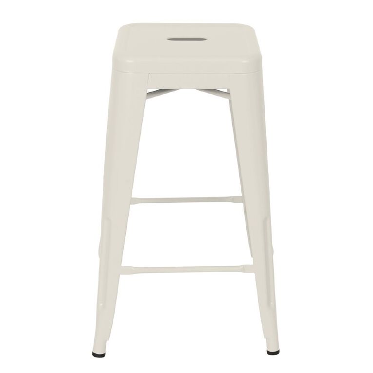 Living & Co Metal Stool Cream 66cm, , hi-res