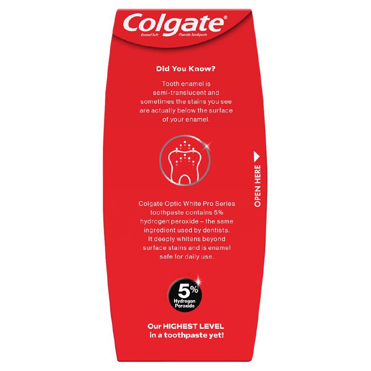 Colgate Optic White Pro Series Stain Shield Toothpaste 80g, , hi-res