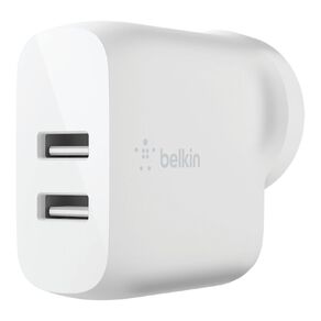 Belkin BoostCharge 24W Dual USB-A Wall Charger White