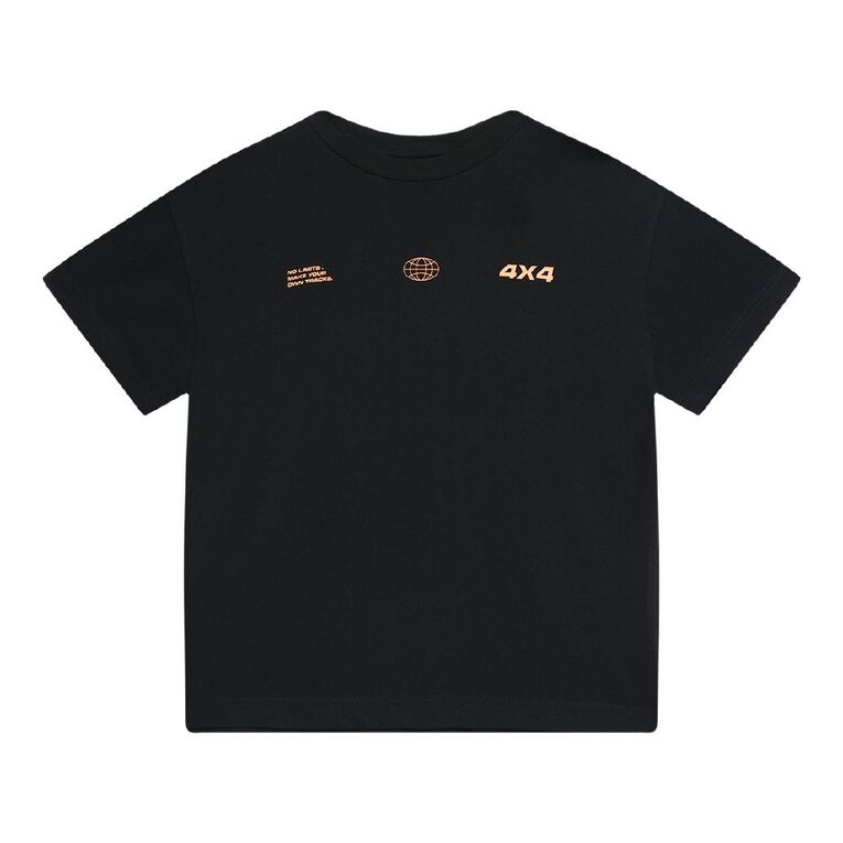 Young Original Short Sleeve Graphic Boxy Tee, Black, hi-res