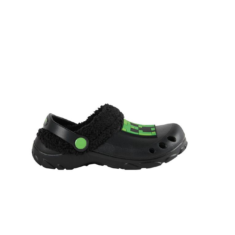 Minecraft Senior Kids' Lined Frog Clog Shoes, Black, hi-res