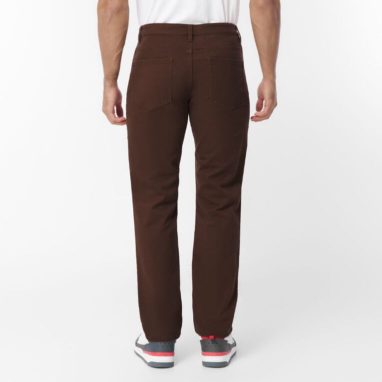 H&H Men's Straight Leg Jeans, Brown Dark, hi-res