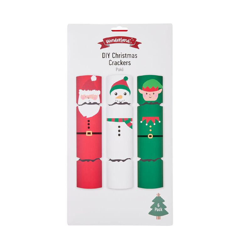 Wonderland Do-It-Youself Christmas Crackers Assorted 6 Pack, , hi-res