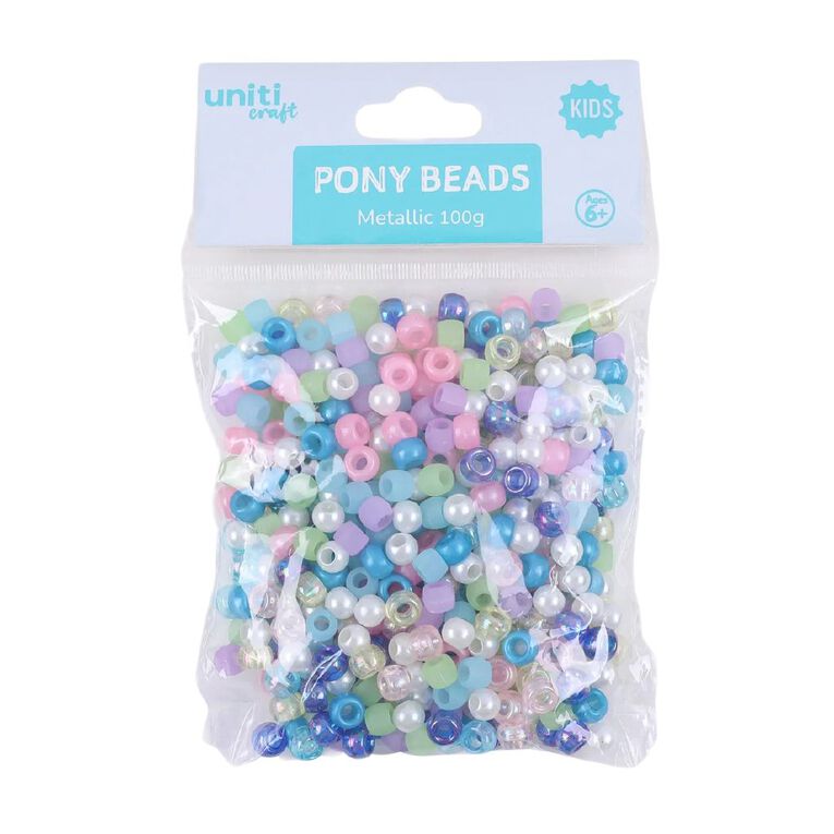 Uniti Pony Beads Metallic 75g, , hi-res
