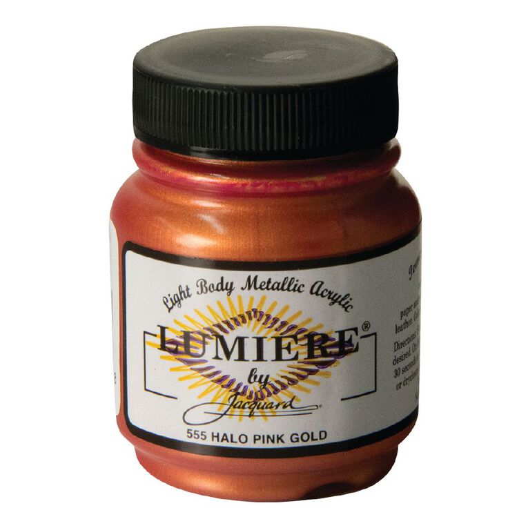 Jacquard Lumiere Acrylic Paint Halo Pink Gold 66.54ml, , hi-res